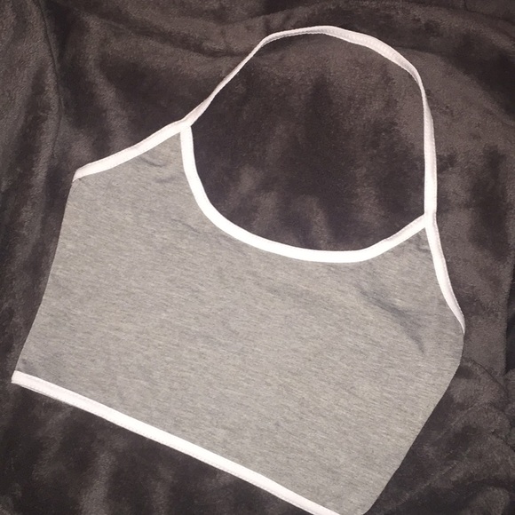 crop top tank // gray - Picture 4 of 4